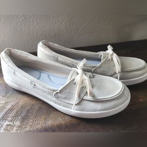 Keds ● Womens Size 8.5 ● Ortholite Memory Foam Footbed ● Shimmery Beige